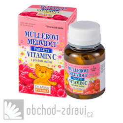  Mllerovi medvdci tablety s pchut maliny a vitaminem C 45 tbl
